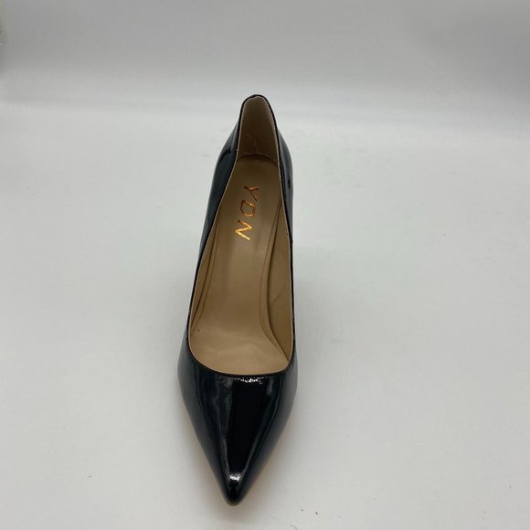 YDN Black Pointed Toe Chunky High Heel Pumps - Picture 11 of 12